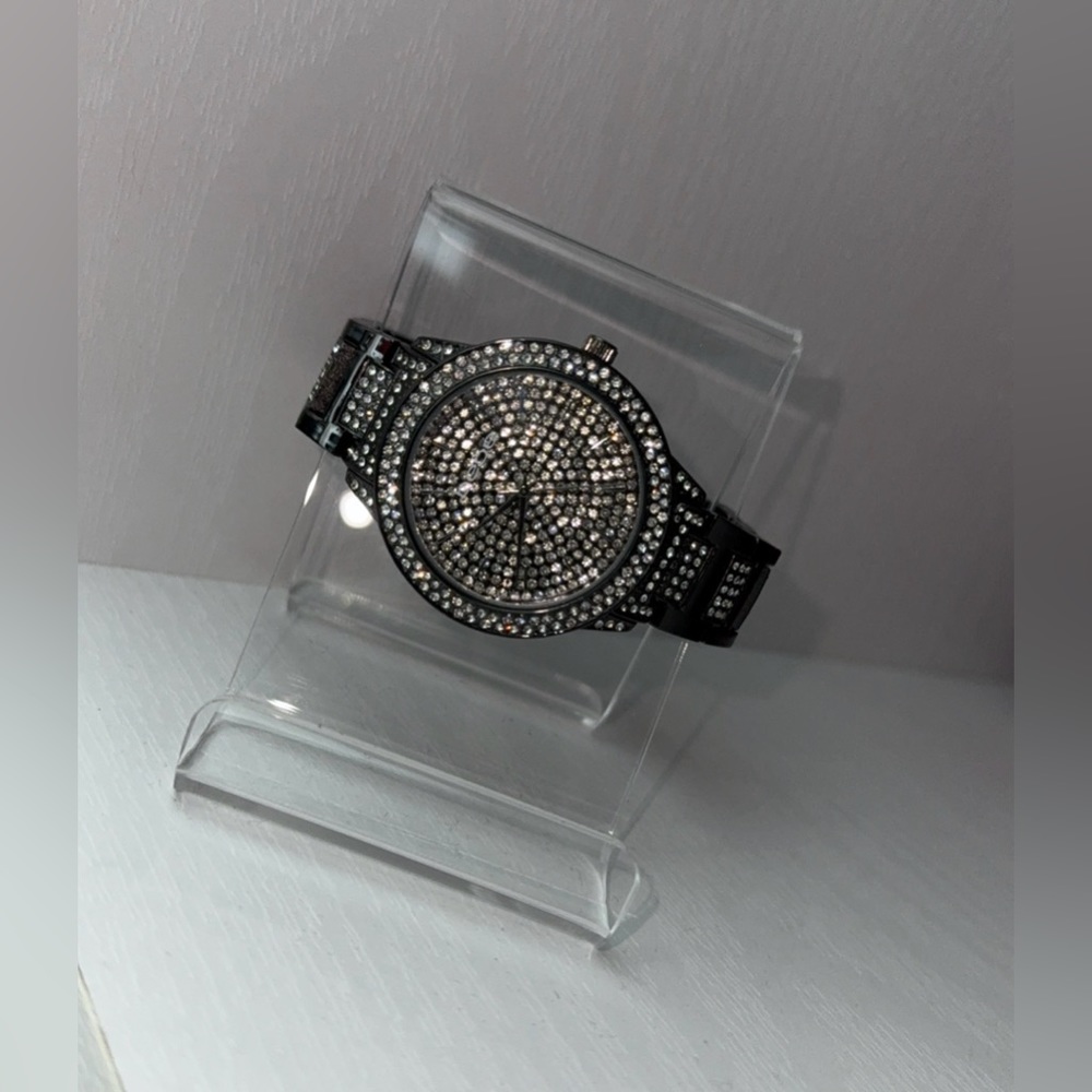 BEBE Rhinestone Black Watch